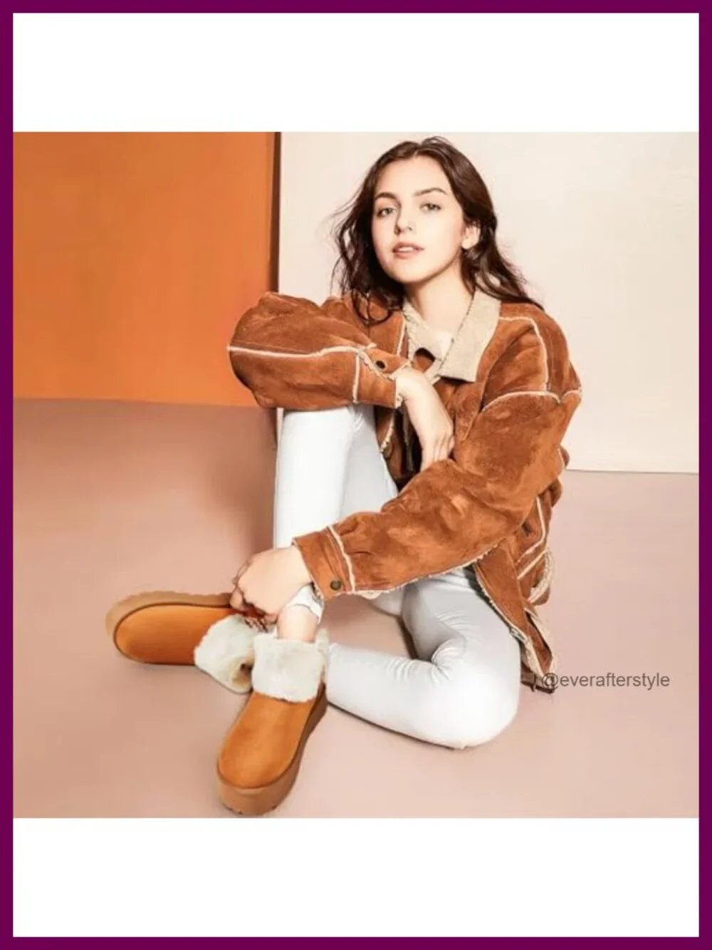 Faux Fur Lined Ankle Boots Slip On Snow Boots Winter Warm